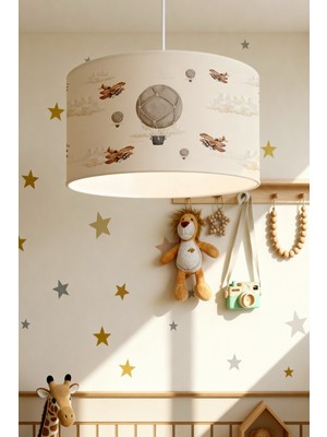 Allians Renkli Balon Desenli Çocuk Odası Avizesi, Eğlenceli ve Şık Tasarım