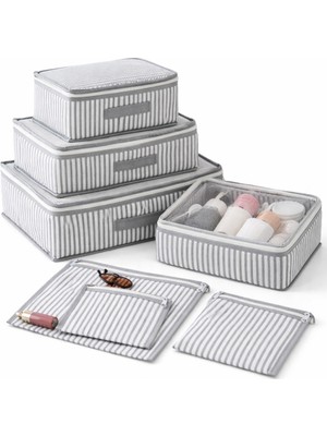 Formeya 6 Parça Bavul Valiz Seyahat Çantası Düzenleyicisi Çizgili