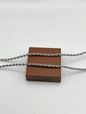 Badiva.co 2mm Burgu Çelik Kolye 43+5cm