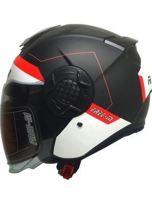 Free-M 665 Yarım Kask Güneş Vizörlü (Fast)