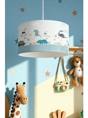 Allians Çocuk Odası Dinozor Desenli Modern Avize, Eğlenceli ve Şık Aydınlatma