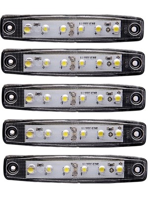 Hayat Store Beyaz Parmak LED Dorse Lamba 6 Ledli 12-24V 5'li