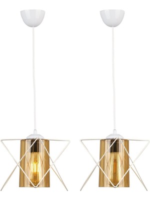 Allians Iki Adet Modern Beyaz Bal Akrilik Tekli Ürün Seti