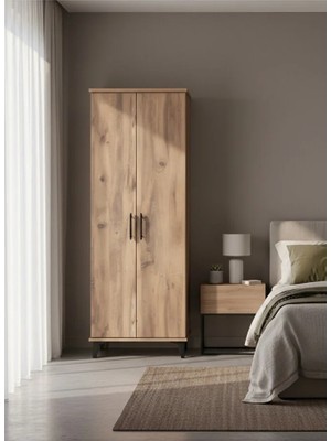 Cozibo Viyana Çok Amaçlı 2 Kapaklı 4 Raflı Dolap