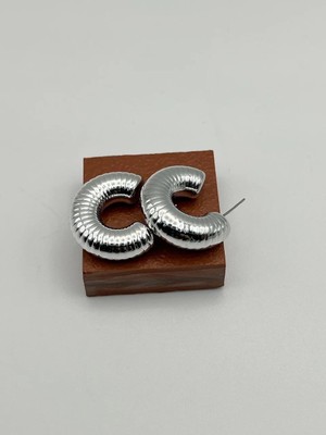 Badiva.co Yarım Halka Silver Küpe 3cm