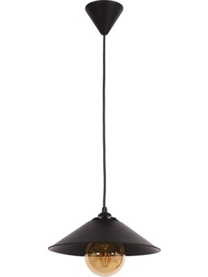 Allians Şık Siyah Retro Pan Tekli Modern Avize, Evinize Zarafet Katın