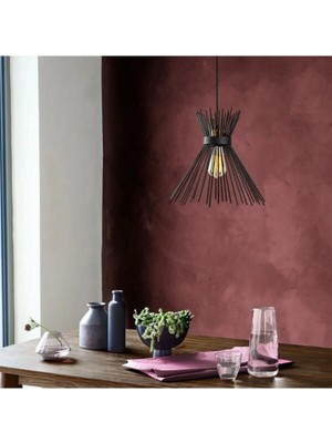 Allians Şık Siyah Modern Salon ve Mutfak Tekli Avize, Zarif Aydınlatma Parçası