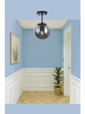 Allians Modern Glop Camlı Tekli Tavan Avize, Şık ve Şeffaf Tasarım