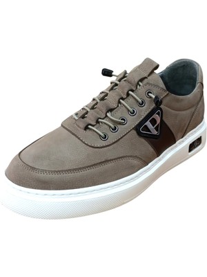 Dropland 9372 Erkek Nubuk Deri Eva Taban Lastik Bağcıklı Casual Ayakkabı Nubuk Kum