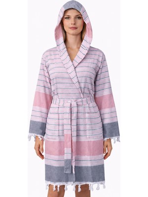 Emillie Hanzade Peştemal Unisex Bornoz %100 Pamuk