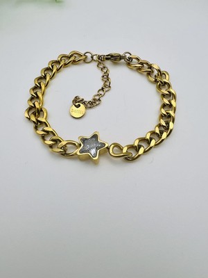 Badiva.co Yıldız Taşlı Çelik Bileklik