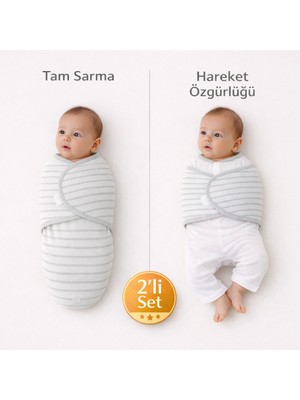 Mimocan 0-4 Ay Bebek Için %100 Pamuk Yenidogan Kundak, Cırt Cırtlı, Yumuşak Penye Kumaş, Nefes Alan Kumas