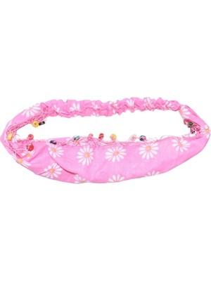 Lastikli Paraşüt Bandana Boncuklu Papatya