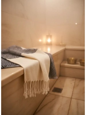 Sierra Tekstil Elmas Desenli Peştemal – %100 Pamuk | 100X180 cm