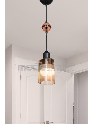 Allians Bal Camlı Siyah Sarkıt Aydınlatma, Çok Amaçlı Modern Tasarım