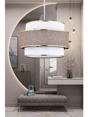 Allians Rattan 3 Katlı Doğal Hazeran Pasta Sarkıt Avize, Çoklu Oda Şıklığı