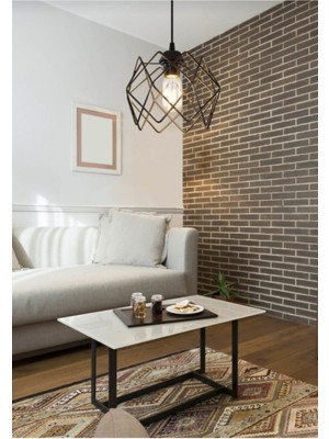 Allians Şık Siyah Tekli Sarkıt Avize, Modern ve Estetik Tasarım