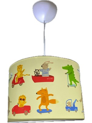 Allians Renkli Çizgi Film Temalı Çocuk Odası Avizesi, Eğlenceli ve Şık Tasarım