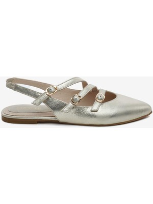 Greyder Kadın Gümüş Hakiki Deri Babet 5Y2KA34971