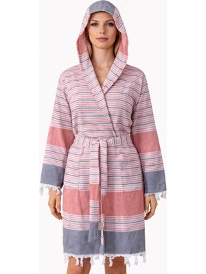 Emillie Hanzade Peştemal Unisex Bornoz %100 Pamuk