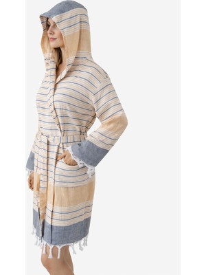 Emillie Hanzade Peştemal Unisex Bornoz %100 Pamuk