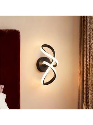 Allians Siyah Modern Dekoratif Günışığı Ledli Aplikür