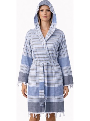 Emillie Hanzade Peştemal Unisex Bornoz %100 Pamuk