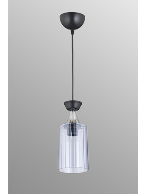 Allians Modern Siyah Mika Füme Camlı Krom Sarkıt Avize, Şık ve Zarif Aydınlatma