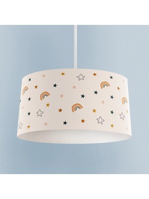 Allians Soft Gökkuşağı ve Yol Desenli Bebek ve Çocuk Odası Avizesi