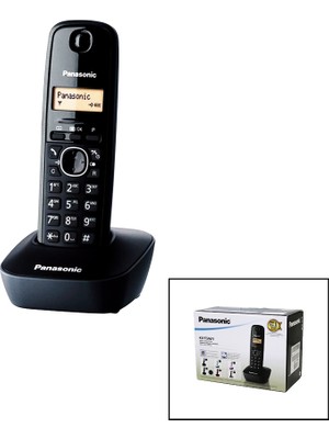 Go İthalat Panasonic KX-TG1611 Siyah - Oval Kablosuz Dijital Telsiz Telefon (5534)