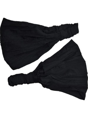 Lastikli Siyah Bandana Seti