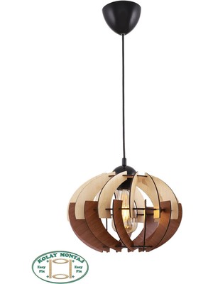 Allians Modern Ahşap Tavan Sarkıt, Dekoratif ve Şık Iç Mekan Aksesuarı