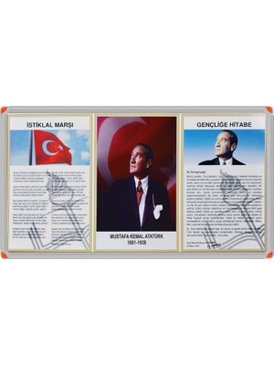 Panda 3\'lü Milli Levha (Alüminyum Çerçeve) - 45X90CM