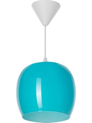Allians Modern Turkuaz Cam Sarkıt Avize, Şık ve Zarif Aydınlatma Parçası