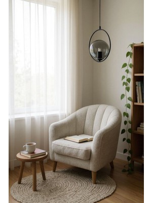 Allians Modern Siyah Kasa Füme Cam Sarkıt Tekli Avize, Şık ve Zarif Tasarım