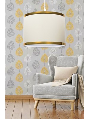 Allians Şık Krem Kumaş Sarkıt Avize, Modern ve Zarif Aydınlatma Seçeneği