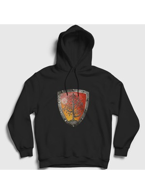 Presmono Unisex Siyah Shield A Knight Of The Seven Kingdoms Kapüşonlu Sweatshirt