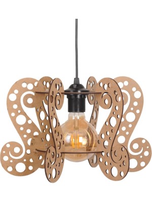 Allians Rustik Ahşap Sarkıt Avize, Şık ve Doğal Aydınlatma Çözümü