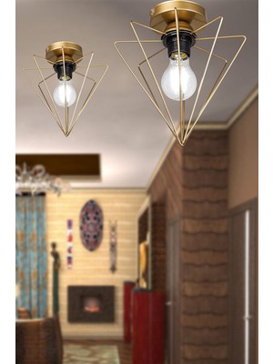 Allians Şık Eskitme Tavan Montajlı Avize, Modern ve Zarif Tasarım