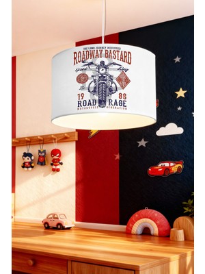 Allians Motor Desenli Çocuk Odası Avize, Şık ve Modern Tasarım