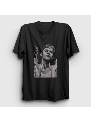 Presmono Unisex Siyah Necklace The Kid Laroı T-Shirt