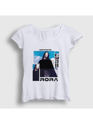 Presmono Kadın Beyaz Poster Rora Babymonster Baby Monster T-Shirt