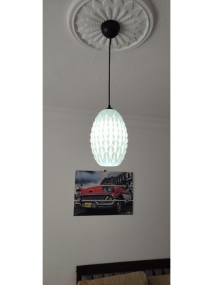 Allians Modern 3D Bohem Beyaz Sarkıt Avize, Yatak Odası ve Salon Için Şık Tasarım