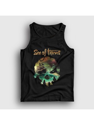 Presmono Unisex Siyah Skull Sea Of Thieves Atlet