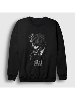 Presmono Unisex Siyah Tommy Thomas Shelby Peaky Blinders Sweatshirt
