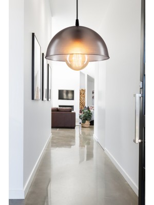 Allians Modern Füme Mika Yarım Küre Avize, Salon ve Kafe Aydınlatması