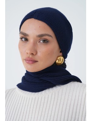 Mg Otantik Kadın Kapüşonlu Atkı Yumuşak Dokulu Örgü Şal