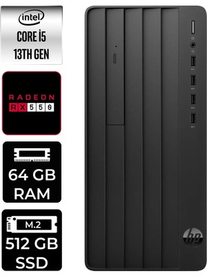 Hp Pro Tower 290 G9 Intel Core I5 13400 64GB 512GB SSD RX550/4GB W11P Masaüstü Bilgisayar & Per4 USB Bellek B6JD6ESPN393