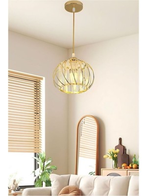 Allians Şık Siyah Metal Kaplama Kristal Avize, Modern ve Zarif Aydınlatma