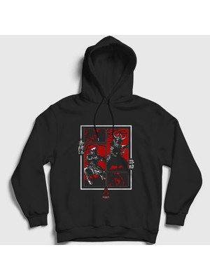 Presmono Unisex Siyah Poster Assassin's Creed Shadows 2 Kapüşonlu Sweatshirt